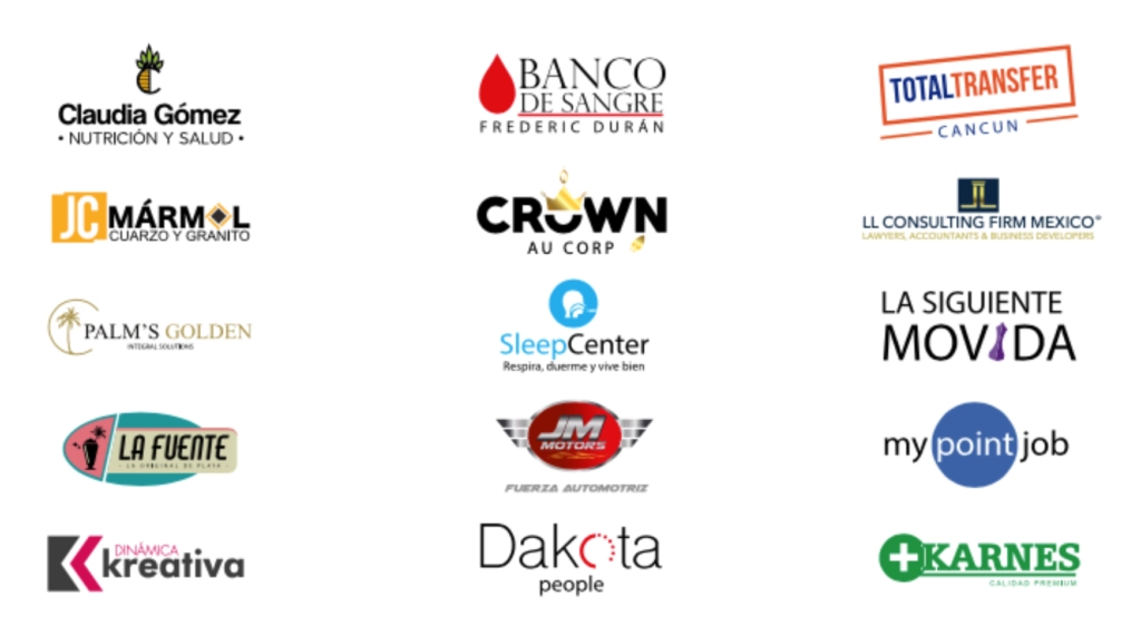 Portafolio de diseño de logotipos profesionales en Cancún por la agencia Efektodomino